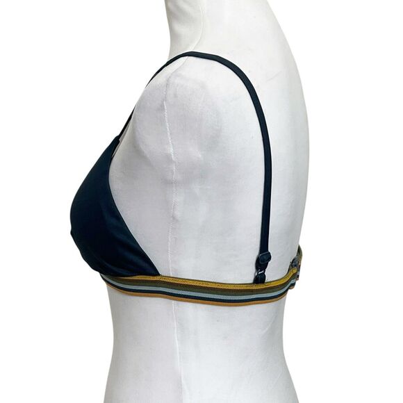 Faherty Sia Bikini Top In Navy Blue Swim Wear Triangle Women’s Size S - Picture 5 of 10